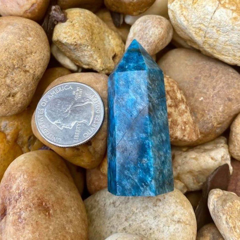 Blue apatite tower